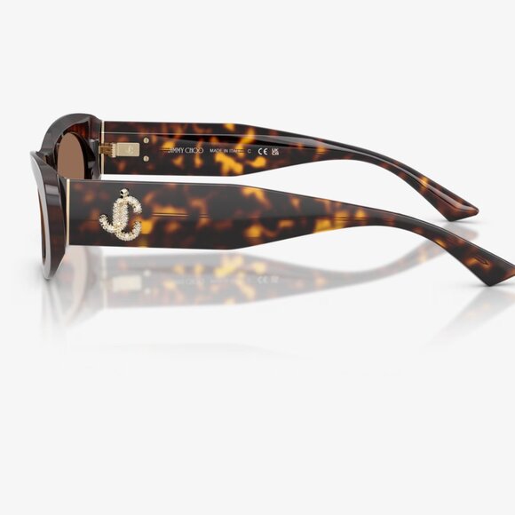 JIMMY CHOO Tortoise Brown JC5038BU Sunglasses NWT - Picture 3 of 12